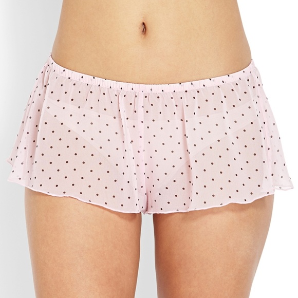 Pants - Pink Polka Dot Sleep Shorts